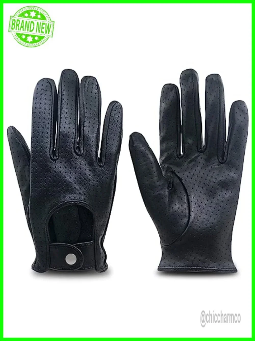 Genuine Lambskin Full Mesh Driving Gloves - Thin Unlined